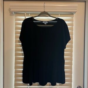 CeCe Black Short Sleeve Top